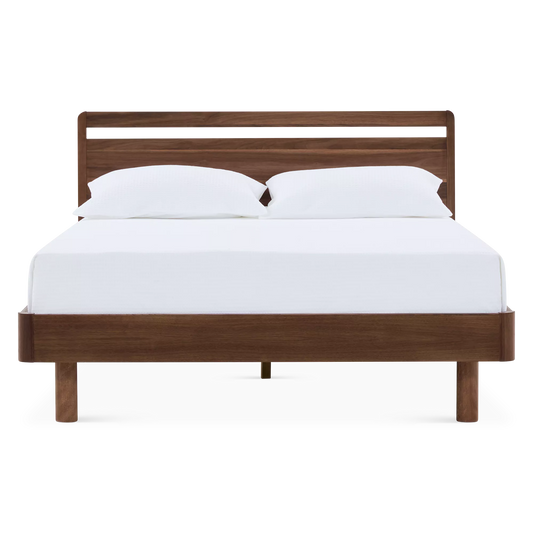 Vista - Lit en bois de noyer fumé par Mobican