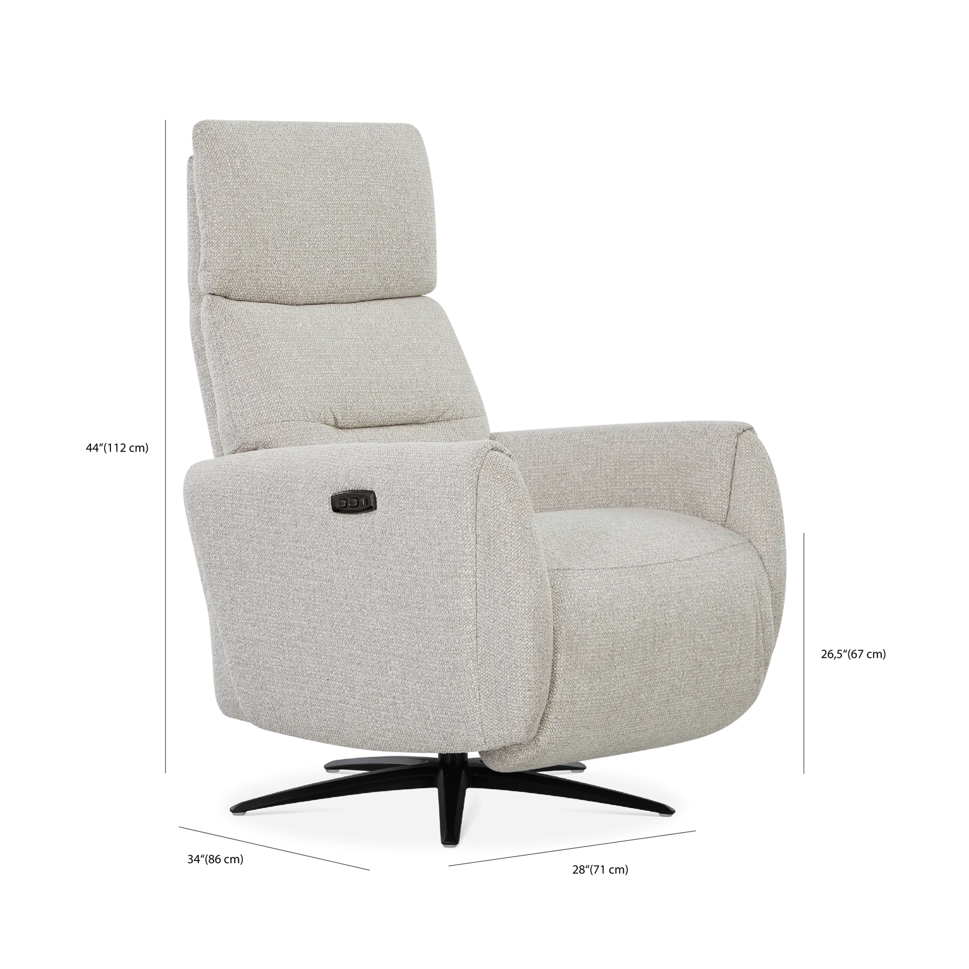 Skinner, Power Recliner with Swivel Base Maison Corbeil – Must