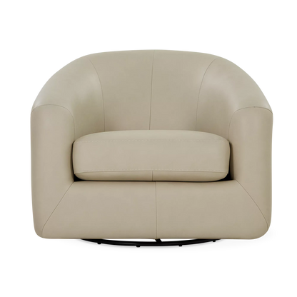 Aksel - Leather Swivel Armchair