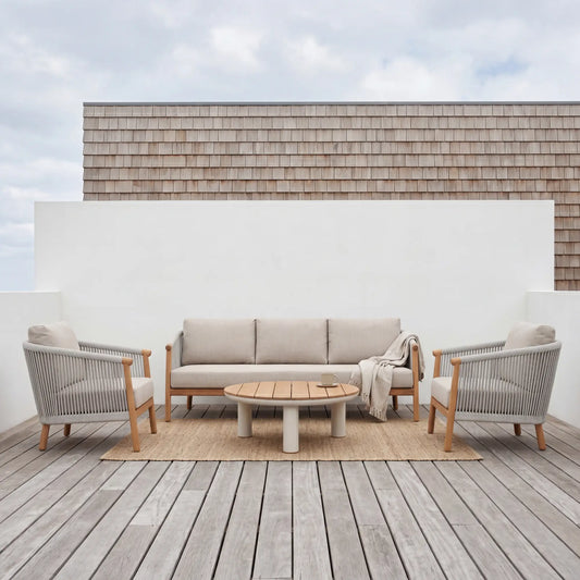 Villa - Ensemble Canapé et fauteuil extérieur en teck