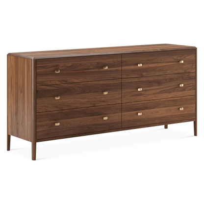 Luna - Smoked Walnut Wood Dresser by Mobican