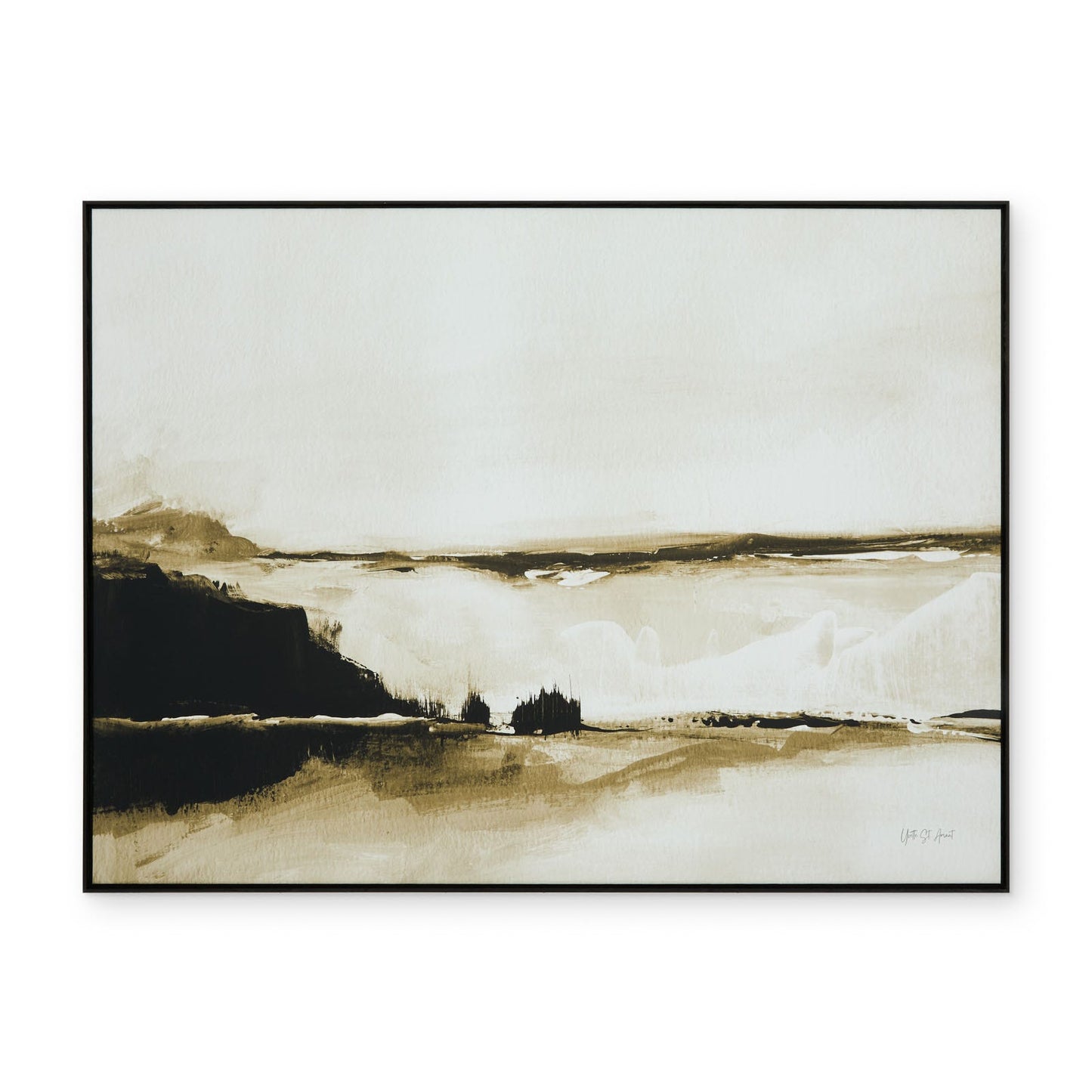 Vintage Landscape Mountainside painting