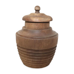 Mila II - pot en bois artisanal avec couvercle