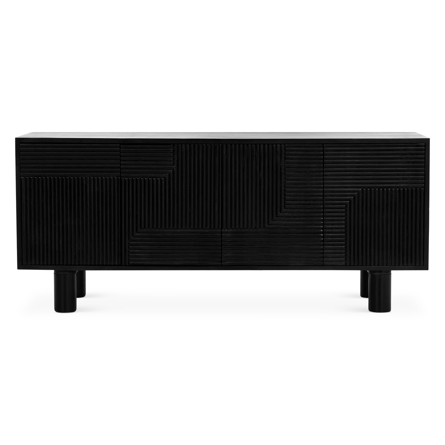 Nero - Wood TV Stand with Storage