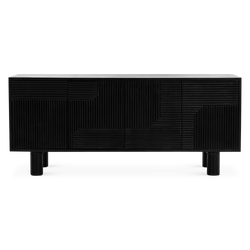 Nero - Wood TV Stand with Storage