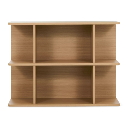 Mila - Short Bookcase in Natural Wood Veneer
