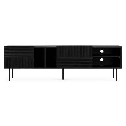 Cannelle - Modern Black Wood TV Stand