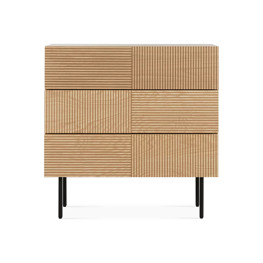 Cannelle - Commode en bois avec 3 tiroirs