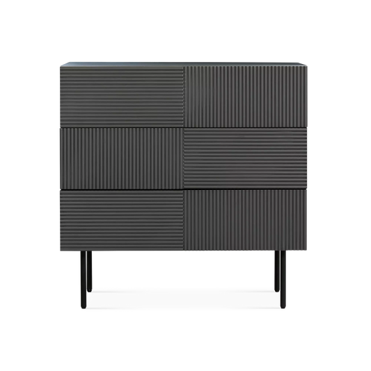Cannelle - Commode en bois avec 3 tiroirs