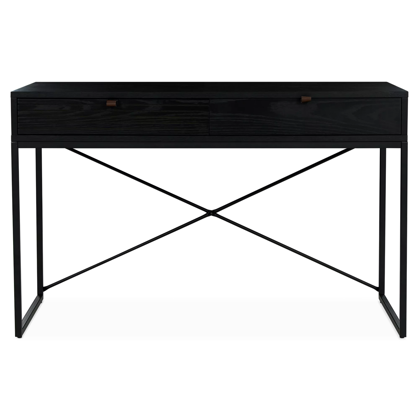 Nico - Minimalist Black Wood Desk