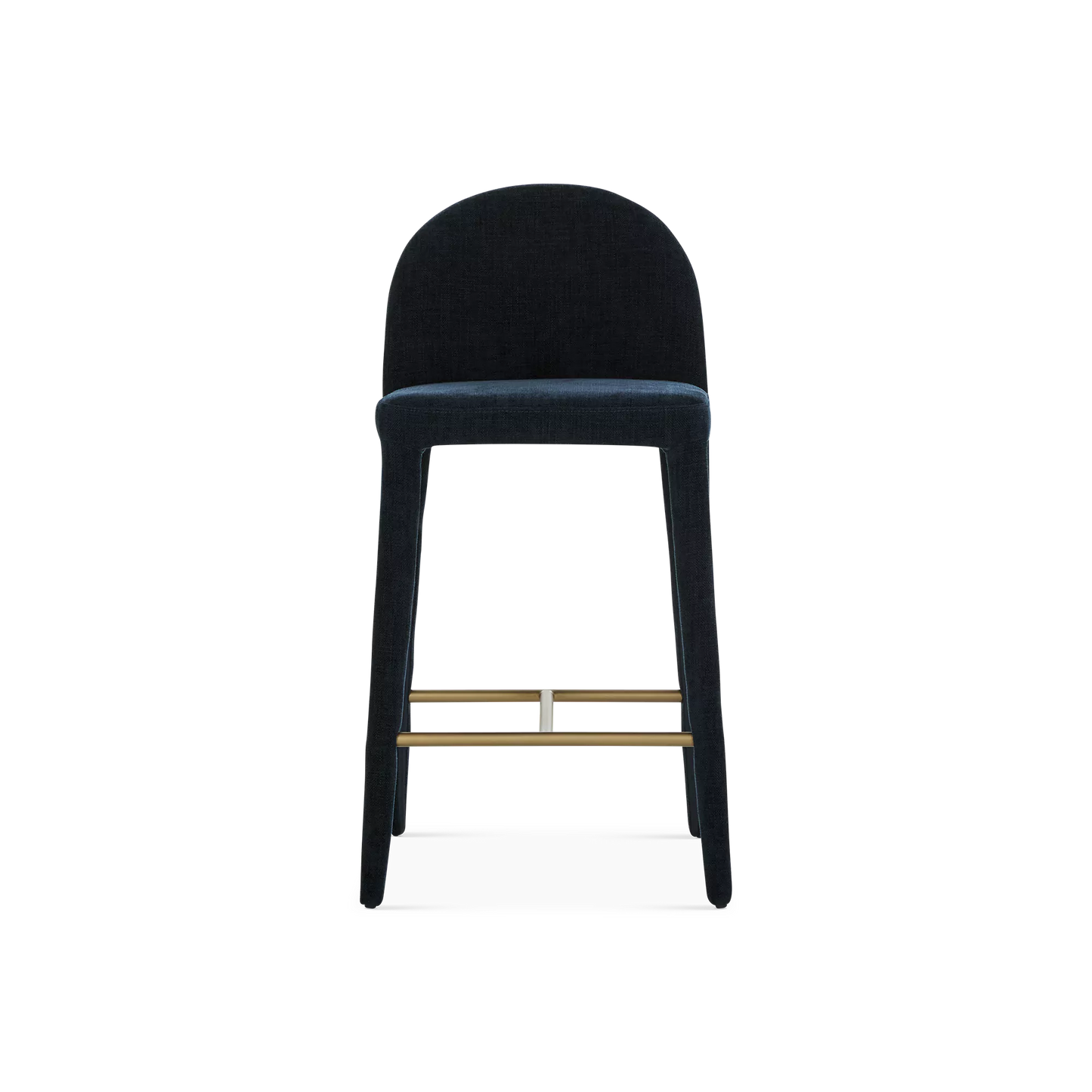 Oliver - Velvet and Gold Metal Stool