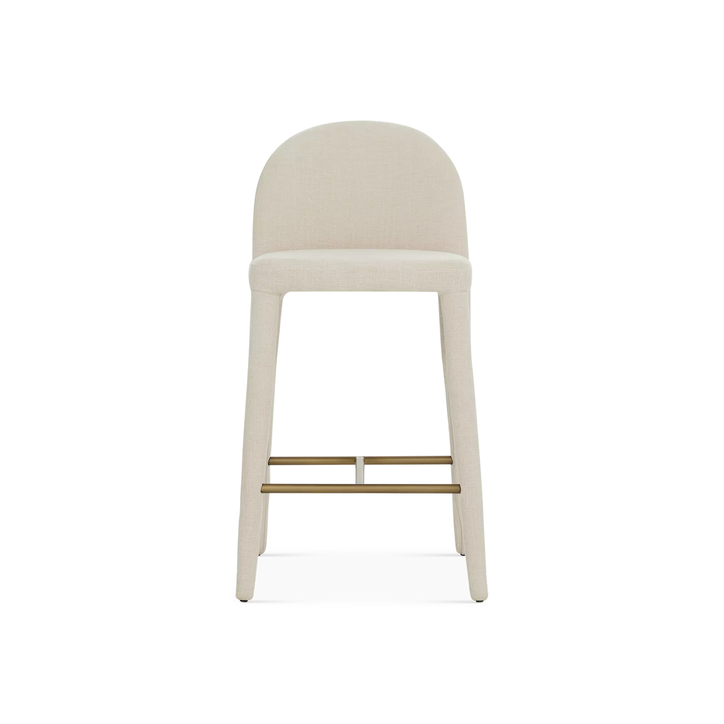 Oliver - Velvet and Gold Metal Stool