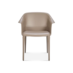 Zuleika - Chaise de salle à manger en cuir par Cattelan Italia