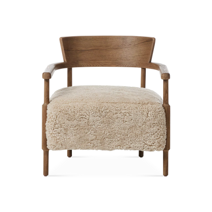 Bennett - Solid Oak and Shearling Armchair by Four Hands