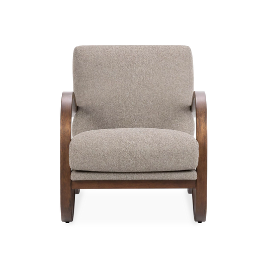 Paxon - Wood Veneer and Fabric Armchair by Four Hands | Maison Corbeil
