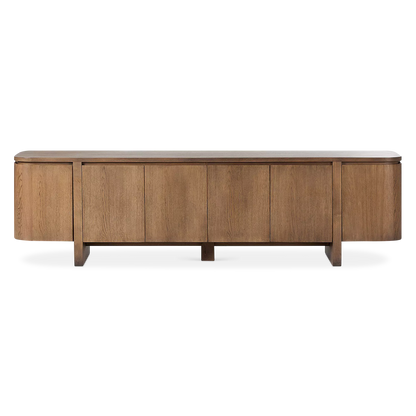 Elle - Console multimédia en chêne par Four Hands