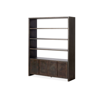 Arlington - Oak Wood and Iron Bookcase by Four Hands