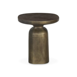 Odessa - Aluminium and Aged Brass Side Table by Four Hands