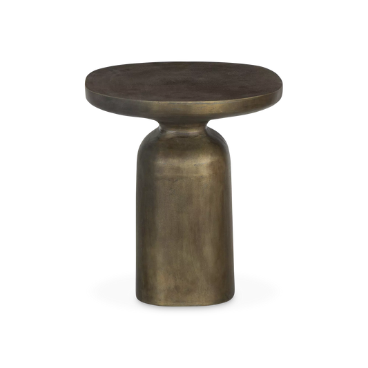 Odessa - Aluminium and Aged Brass Side Table by Four Hands