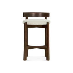 Ozu - Dark Brown Wood Counter Stool
