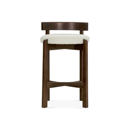 Ozu - Dark Brown Wood Counter Stool