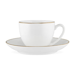 Future - porcelain cup and saucer with gold rim