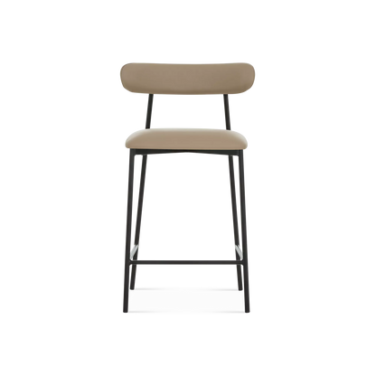 Cleo - Tabouret de comptoir en simili cuir