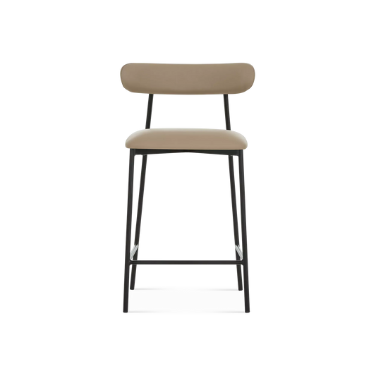 Cleo - Tabouret de comptoir en simili cuir
