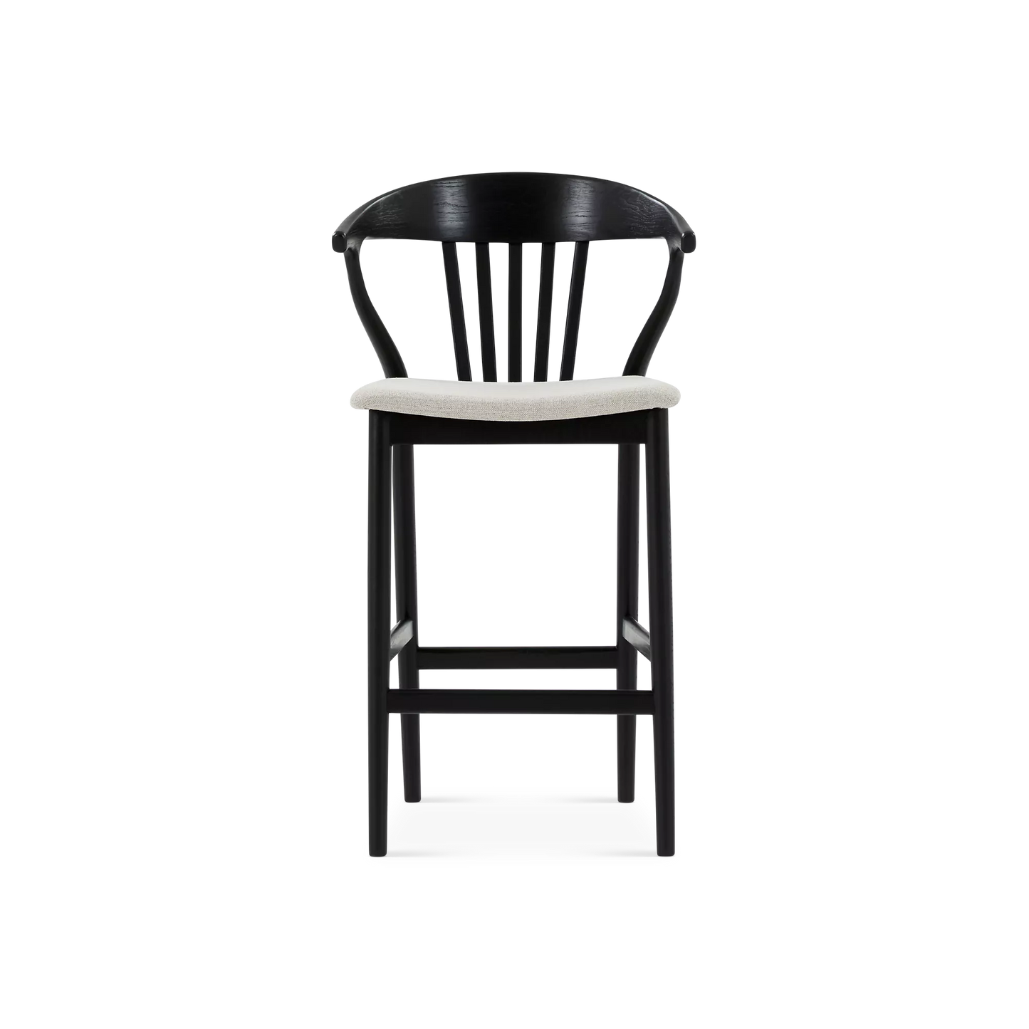 Nordic - Tabouret en chêne et tissu naturel