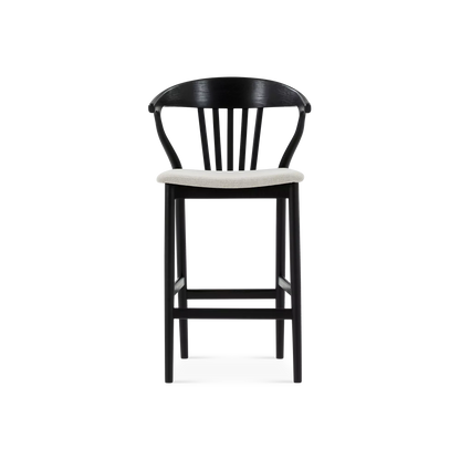 Nordic - Tabouret en chêne et tissu naturel