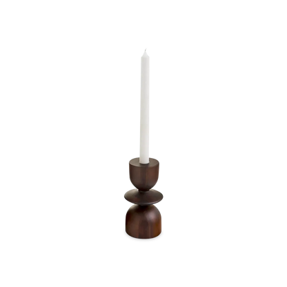 Lake - chandelier en bois foncé