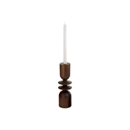 Lake - chandelier en bois foncé