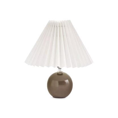 Davy - ceramic lamp with pleated shade