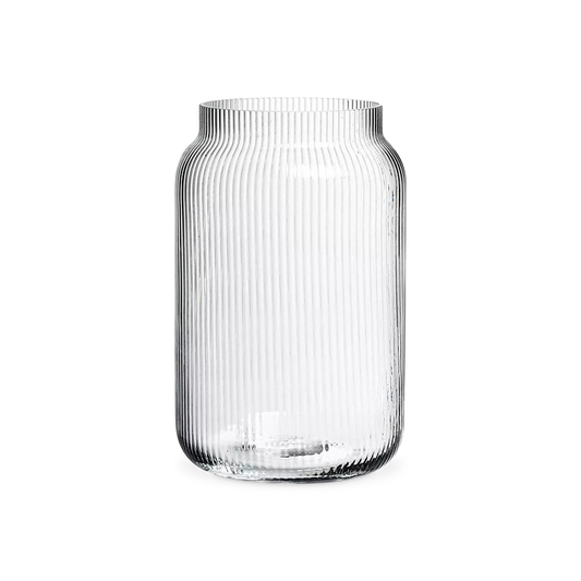 Parallel I - vase en verre texturé
