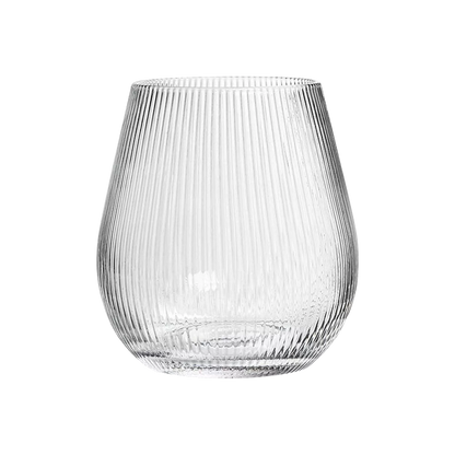 Parallel III - vase en verre texturé