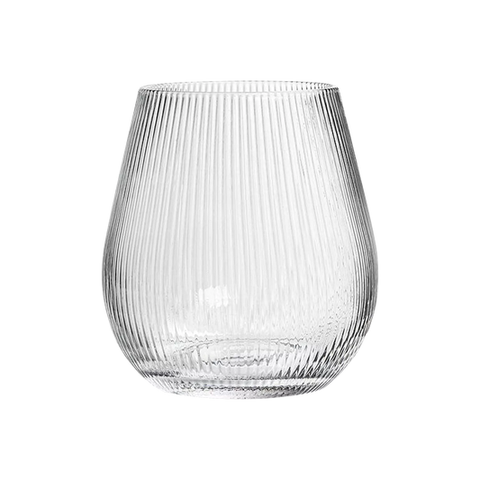 Parallel III - vase en verre texturé