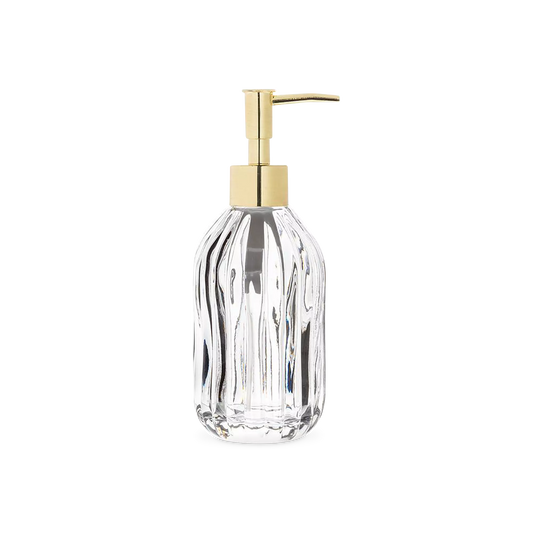 Soapy - distributeur de savon en verre cannelé