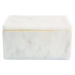 Marmol - petite boîte déco en marbre blanc