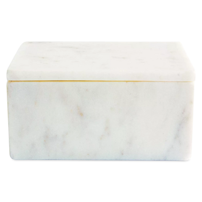 Marmol - petite boîte déco en marbre blanc