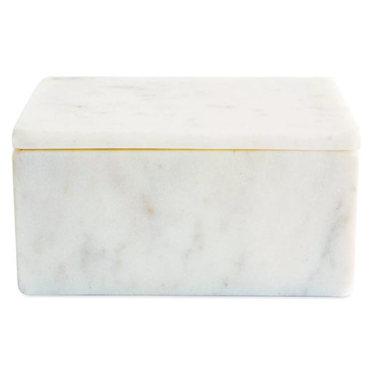 Marmol - petite boîte déco en marbre blanc
