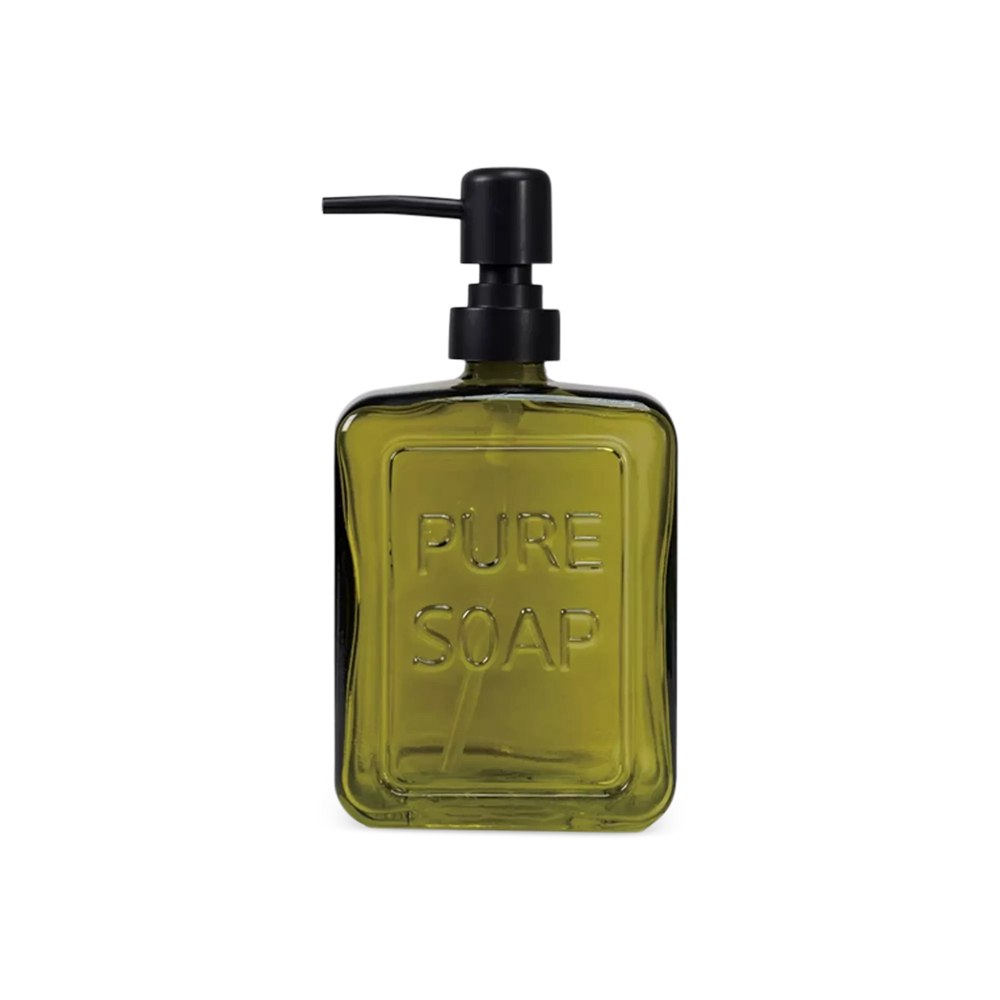 Pure - pompe à savon en verre vert