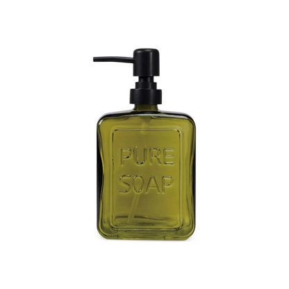 Pure - pompe à savon en verre vert
