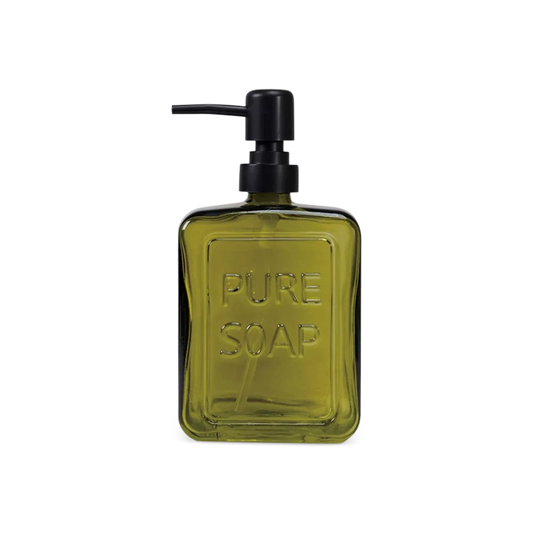 Pure - pompe à savon en verre vert