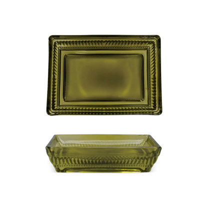 Olivo - green glass soap dish