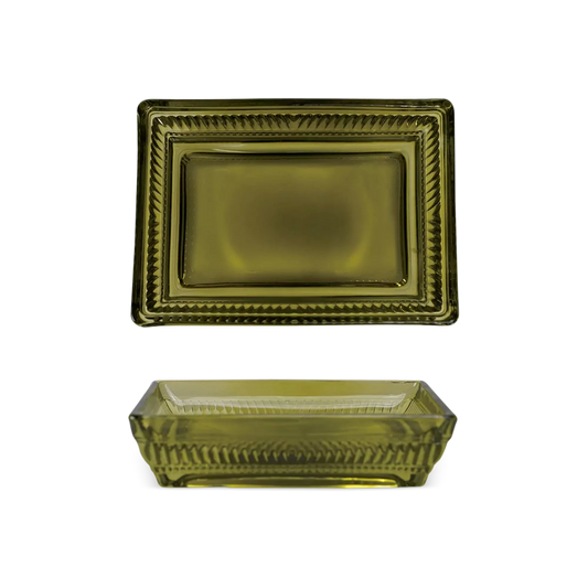 Olivo - green glass soap dish