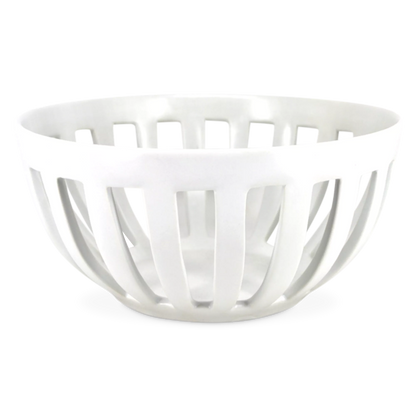 Park West - Openwork Stoneware Fruit Bowl