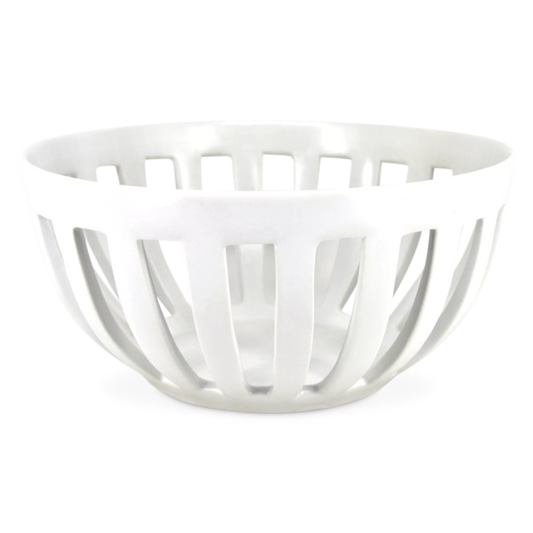 Park West - Openwork Stoneware Fruit Bowl