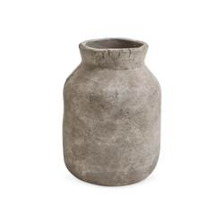 Éther - vase déco en terre cuite grise