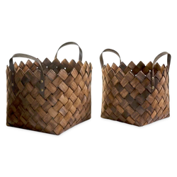 Gansu - ensemble de 2 paniers tressés