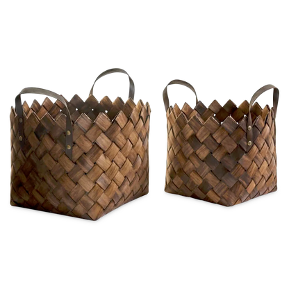 Gansu - ensemble de 2 paniers tressés